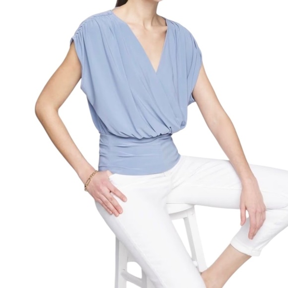 WHBM Matte Jersey Banded Bottom Top size L. NWT - Picture 3 of 9